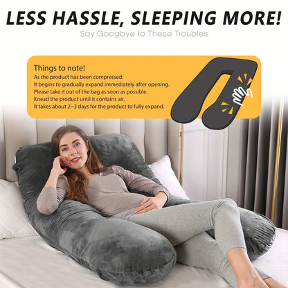 Pregnancy Pillow - Portable Soft U-Shaped Maternity – view 6