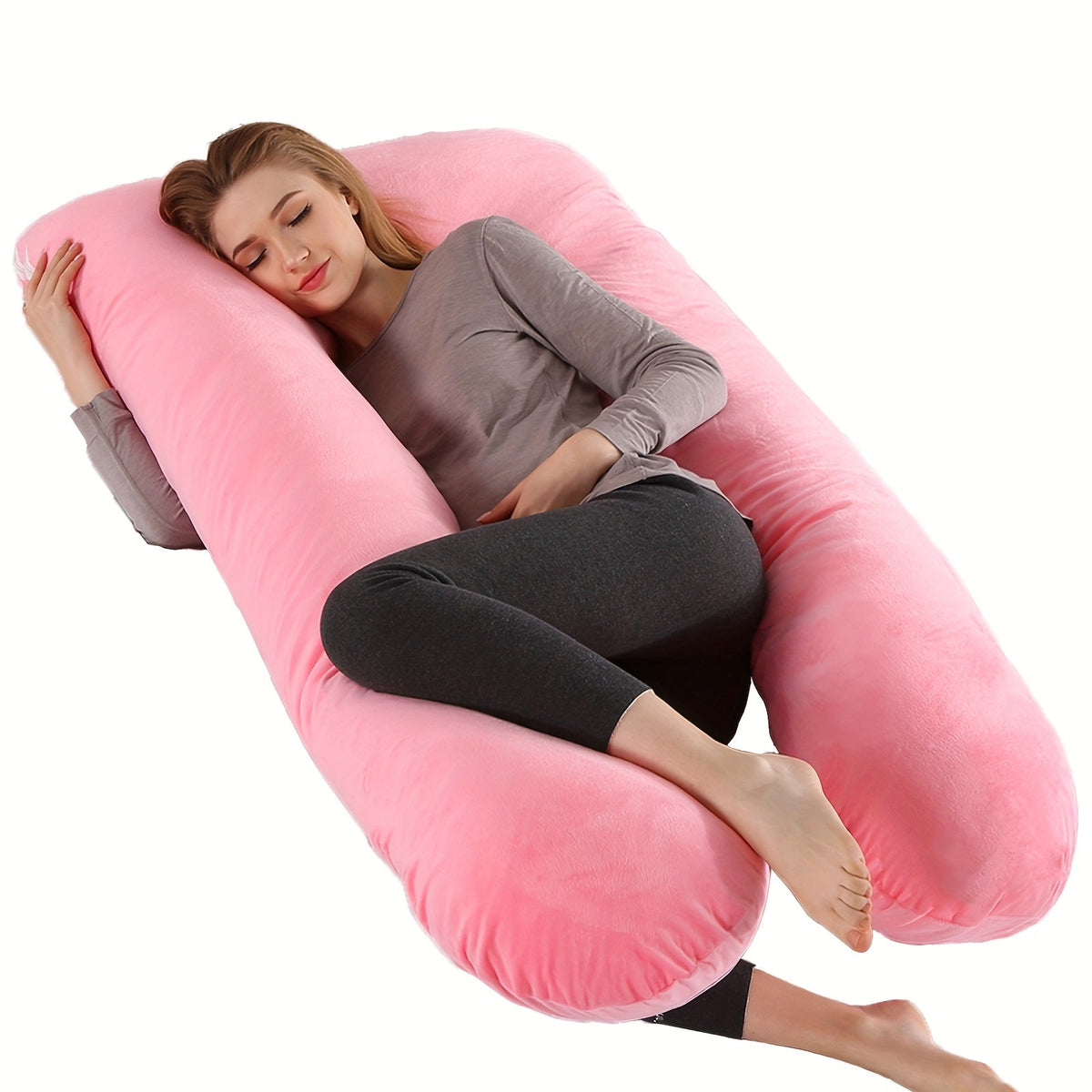 Pregnancy Pillow - Portable Soft U-Shaped Maternity – view 9