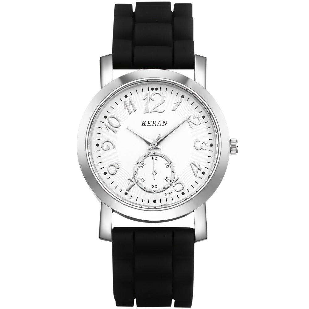 Quartz Watch - Jelly Silicone Strap Analog Wristwatch Unisex Teens Colorful Candy Color - product detail view 4