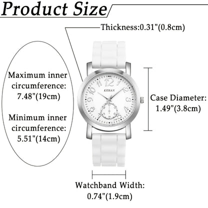 Quartz Watch - Jelly Silicone Strap Analog Wristwatch Unisex Teens Colorful Candy Color - product detail view 5