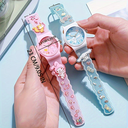 Quartz Watch - Kids Sanrio Character Hello Kitty Kuromi Melody Cinnamon Dog Children - product detail view 2