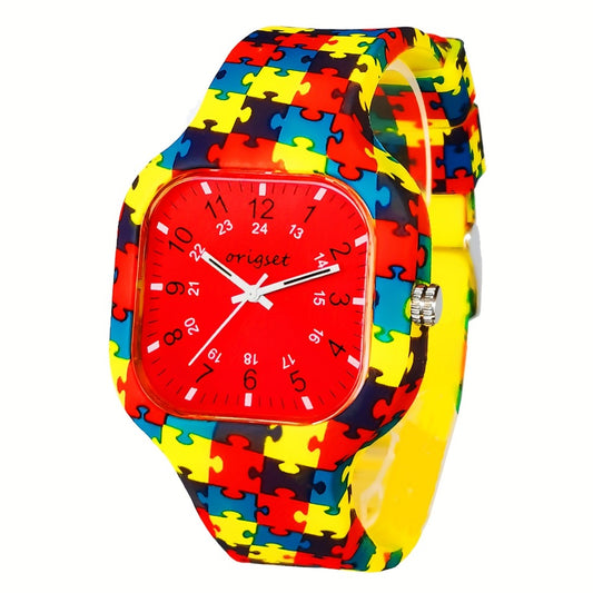 Quartz Watch - Nurse with 24-Hour Puzzle Dial Japanese Wristwatch for Nurses, Doctors & - main product view