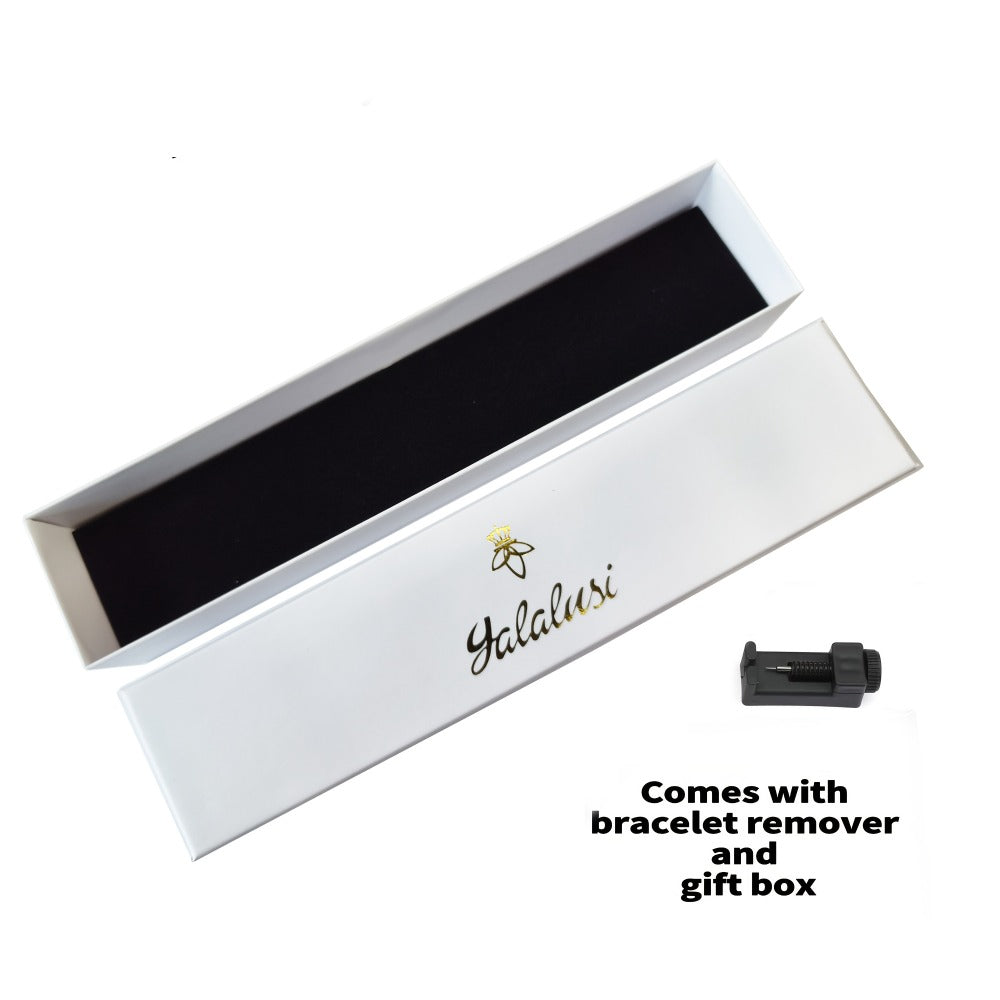 Quartz Watch - YaLaLuSi Luxury Rectangular with Roman Numerals Golden Tone Analog - product detail view 12