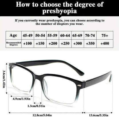 Reading Glasses - 10 Pack Ultra Light Square Frame HD Clear Lenses Vintage Metal Accents - product detail view 5