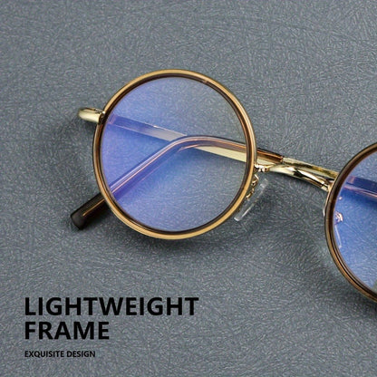 Reading Glasses - 2 Pack Metal Round Frame Spring Hinge for Men Women Lightweight Stylish - product detail view 6