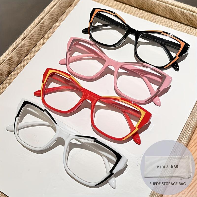 Reading Glasses - 4 Pack Cat Eye Anti Blue Light, Retractable Spring Temple Metal Hinge - product detail view 16