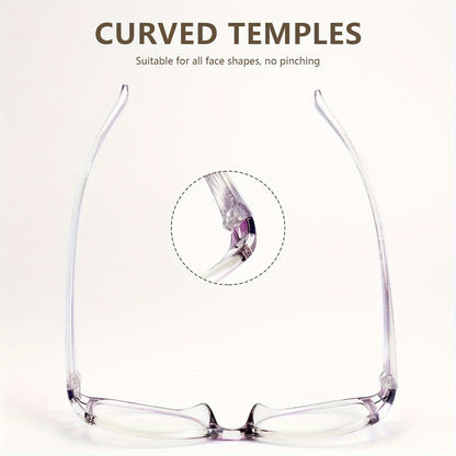 Reading Glasses - 4 Pairs Multicolor Rectangular Frame Presbyopia Readers Men Women +1.0 to - product detail view 8