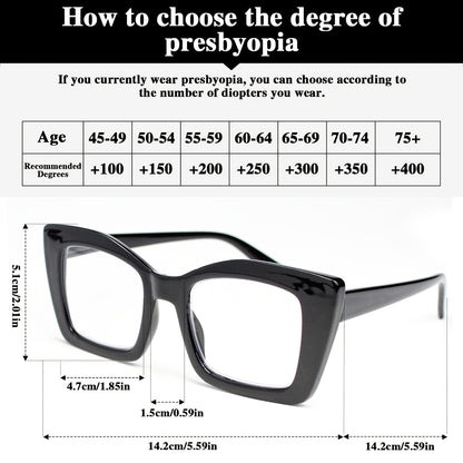 Reading Glasses - Women 7 Pack Large Square Frame Spring Hinges Vintage Print PC Readers - product detail view 5