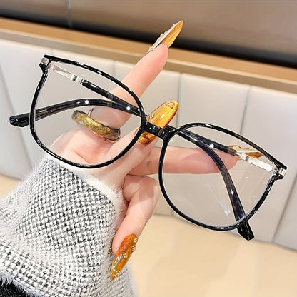 Reading Glasses - Blue Light Blocking Women Cat Eye TR90 Golden Chain Full Rim Oval Frame - product detail view 17