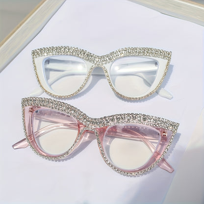 Reading Glasses - Cat Eye for Women 2 Pack Blue Light Blocking Rhinestone Decor PC Frame - product detail view 17