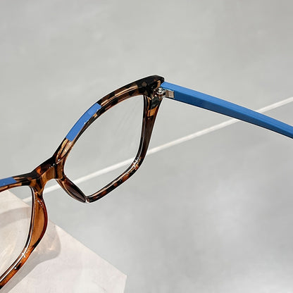 Reading Glasses - Cat Eye for Women Anti Blue Light Color Block Elegant Fashion Readers +1.0 - product detail view 5