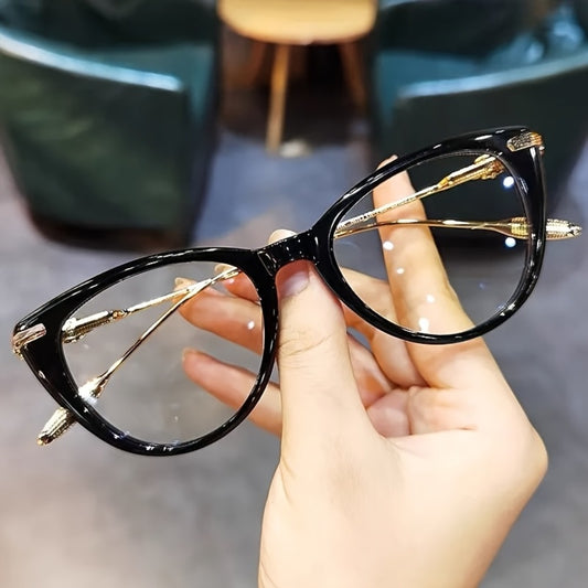 Reading Glasses - Cat Eye for Women HD Lenses Retro Design Spring Temple Pink Leopard Black - main product view