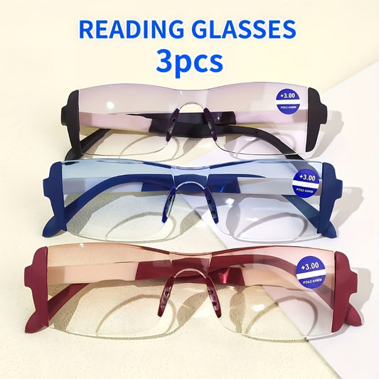 Reading Glasses - Colored 3 Pack Unisex Fashionable Lightweight Comfortable Readers +1.0 to - main product view