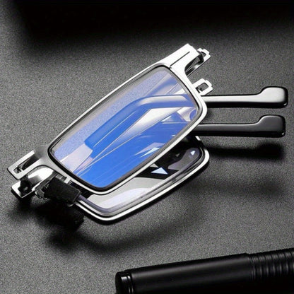 Reading Glasses - Folding Blue Light Blocking 2 Pairs with Case Stainless Steel Frame HD - product detail view 6