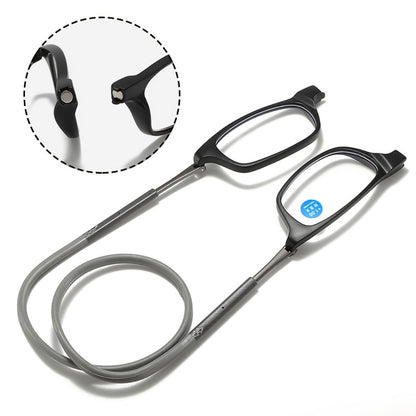 Reading Glasses - Magnetic 4-Pack Foldable Presbyopic Neck Hanging , Ultra-Light Square - product detail view 4