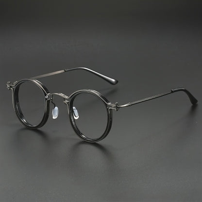 Reading Glasses - Retro Round Metal Frame HD Anti-Glare Lenses with Case, Unisex Vintage - product detail view 12