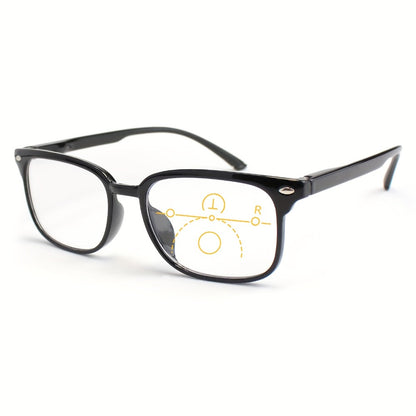 Reading Glasses - Small Rectangle Spring Hinge Lightweight PC Lens Unisex Classic Stylish - product detail view 3