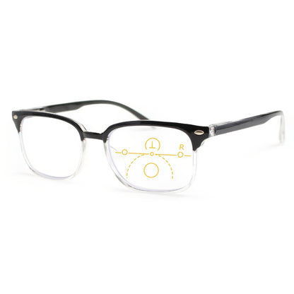 Reading Glasses - Small Rectangle Spring Hinge Lightweight PC Lens Unisex Classic Stylish - product detail view 5