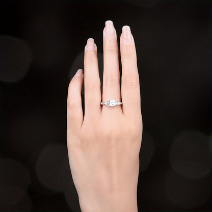Rings for Women - Engagement Ring for 925 Sterling Silver Princess Cut Cubic Zirconia - product detail view 2