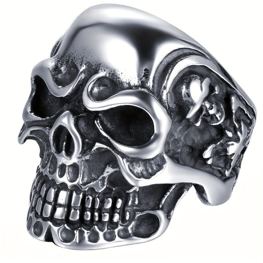 Rings for Women - Gothic Skull Ring for Men 304 Stainless Steel Vintage Biker Ring, Sizes - main product view
