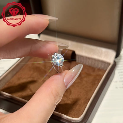 Rings for Women - Moissanite Ring 925 Silver Invisible Fishing Line Band Minimalist Large - product detail view 4
