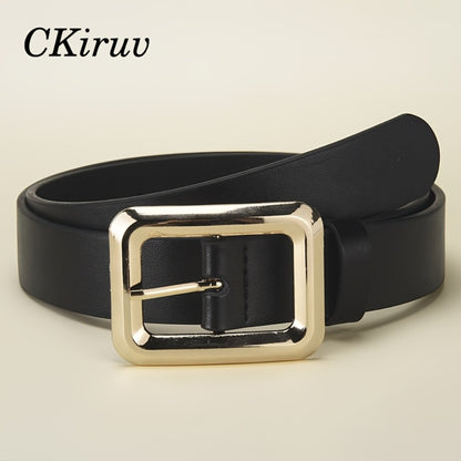Women's Belt - 3-Pack 's Square Alloy Buckle Handmade Lightweight Luxury Versatile Waist - product detail view 8