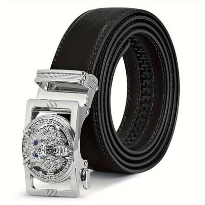 Men's Belt - Automatic Buckle Unisex Metal Clasp No Hole Adjustable Slide Ratchet Waist - product detail view 29