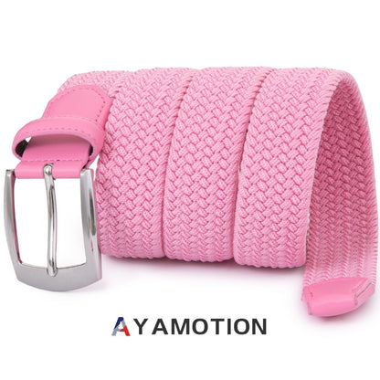 Men's Belt - Elastic Ratchet for Women Stretch Braided Woven Automatic Buckle 32-Click - product detail view 2