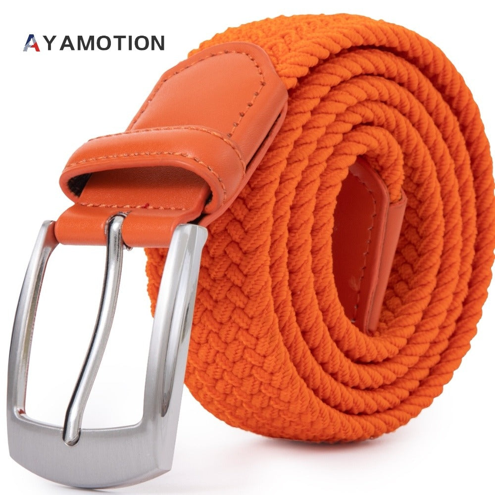Men's Belt - Elastic Ratchet for Women Stretch Braided Woven Automatic Buckle 32-Click - product detail view 4