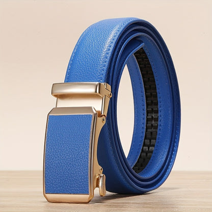 Men's Belt - Faux Leather for with Automatic Buckle 9 Colors, Adjustable up to 49.2" - product detail view 13