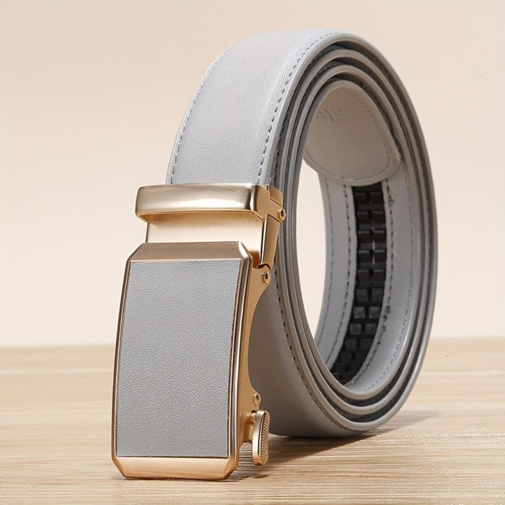 Men's Belt - Faux Leather for with Automatic Buckle 9 Colors, Adjustable up to 49.2" - product detail view 14