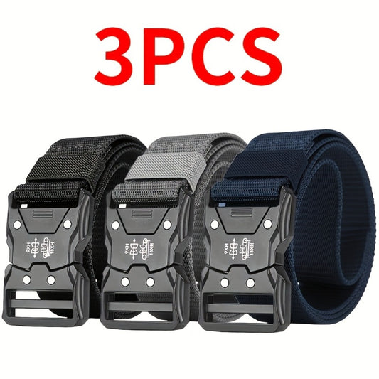 Men's Belt - Nylon for 3 Pack Quick-Release Buckle, Adjustable up to 49.2", Lightweight - main product view
