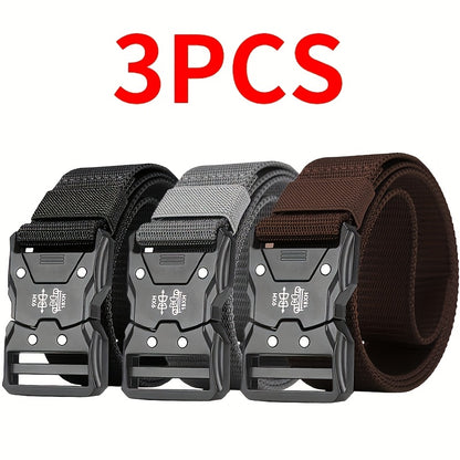 Men's Belt - Nylon for 3 Pack Quick-Release Buckle, Adjustable up to 49.2", Lightweight - product detail view 10