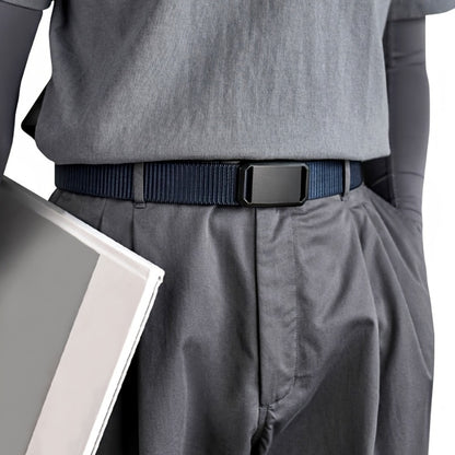 Men's Belt - Nylon Elastic 4-Pack Automatic Buckle Adjustable Stretch Waistband for - product detail view 12