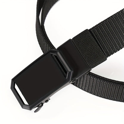 Men's Belt - Nylon Elastic 4-Pack Automatic Buckle Adjustable Stretch Waistband for - product detail view 14