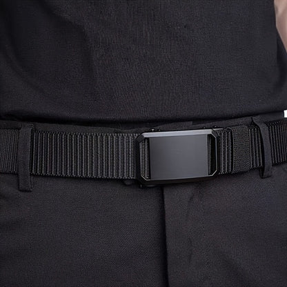 Men's Belt - Nylon Elastic 4-Pack Automatic Buckle Adjustable Stretch Waistband for - product detail view 16