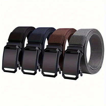 Men's Belt - Nylon Elastic 4-Pack Automatic Buckle Adjustable Stretch Waistband for - product detail view 19