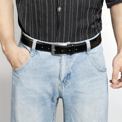 Men's Belt - Prong Buckle for Genuine Leather Jeans , Classic Work & Business Dress - product detail view 10