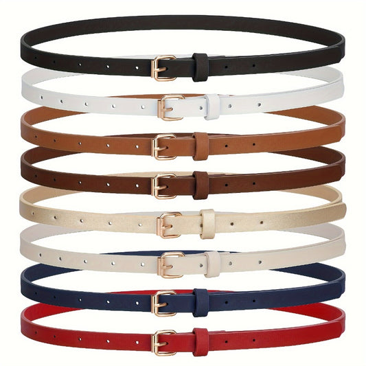 Women's Belt - PU Leather Set 4pcs for | Slim Waist for Dresses Jeans | Sweet Fashion - main product view