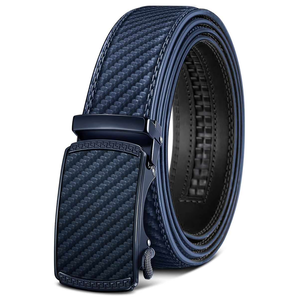 Men's Belt - Ratchet for 35mm Genuine Leather No-Hole Adjustable with Automatic Buckle - product detail view 28