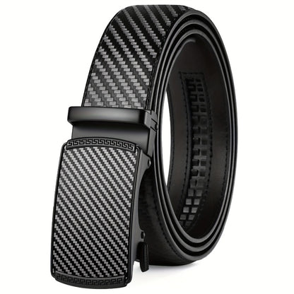 Men's Belt - Ratchet for Premium Leather Slide Automatic Click Buckle No-Hole - product detail view 14