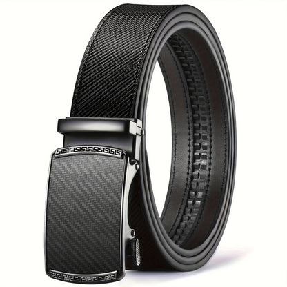 Men's Belt - Ratchet for Premium Leather Slide Automatic Click Buckle No-Hole - product detail view 19