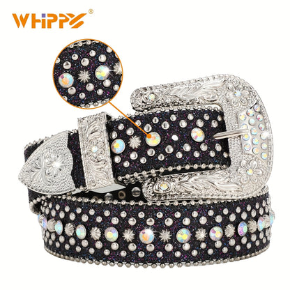 Men's Belt - Rhinestone Bling Waist Chain Body Chain for Women Sparkling Crystal Sequin - product detail view 47