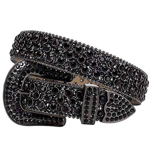 Women's Belt - Rhinestone Crystal Studded Punk Hip Hop Gothic Adjustable Waist for Jeans - main product view