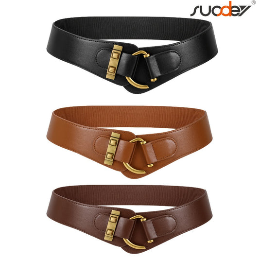 Women's Belt - 's Elastic Waist Retro Vintage Stretch Waistband for Dresses Skirts - main product view