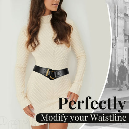 Women's Belt - 's Elastic Waist Retro Vintage Stretch Waistband for Dresses Skirts - product detail view 10