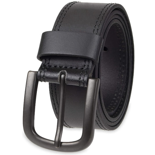 Men's Belt - 's Full Grain Leather Single & 2-Pack Bundle Classic Business Casual Dress - main product view