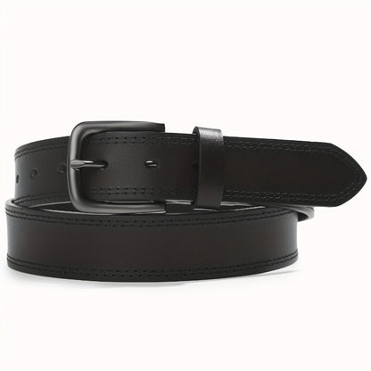 Men's Belt - 's Full Grain Leather Single & 2-Pack Bundle Classic Business Casual Dress - product detail view 13