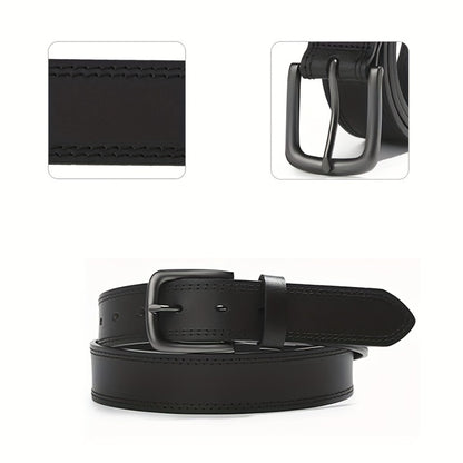Men's Belt - 's Full Grain Leather Single & 2-Pack Bundle Classic Business Casual Dress - product detail view 20