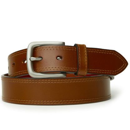 Men's Belt - 's Full Grain Leather Single & 2-Pack Bundle Classic Business Casual Dress - product detail view 26